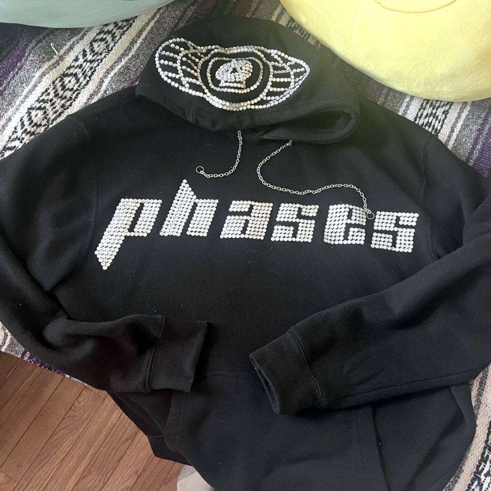 Handmade Chase Atlantic Rhinestone Phases Hoodie